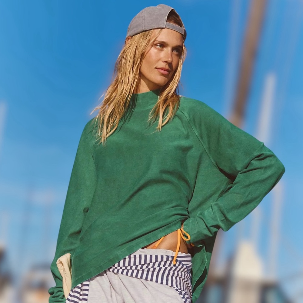 NEW Free People x FP Movement Restoration Layering Top in Green